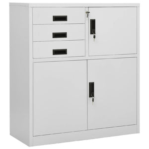Büroschrank Stahl Hellgrau 90x40x102 cm