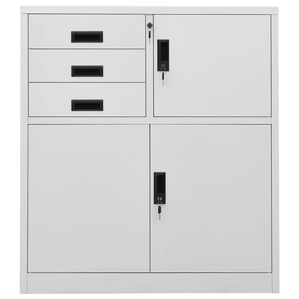Büroschrank Stahl Hellgrau 90x40x102 cm