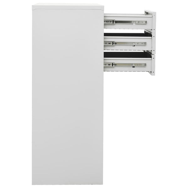 Büroschrank Stahl Hellgrau 90x40x102 cm