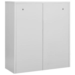 Büroschrank Stahl Hellgrau 90x40x102 cm