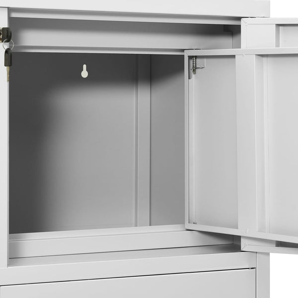 Büroschrank Stahl Hellgrau 90x40x102 cm