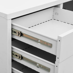 Büroschrank Stahl Hellgrau 90x40x102 cm