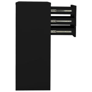 Büroschrank Schwarz Stahl 90x40x102cm