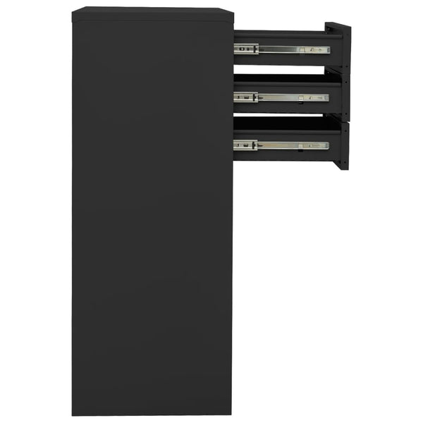 Büroschrank Anthrazit Stahl 90x40x102 cm