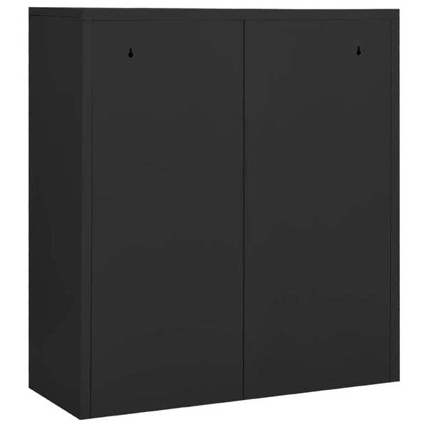 Büroschrank Anthrazit Stahl 90x40x102 cm