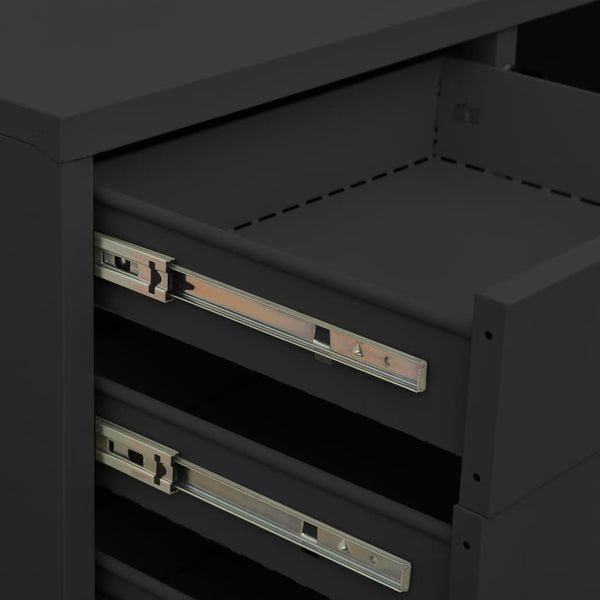 Büroschrank Anthrazit Stahl 90x40x102 cm