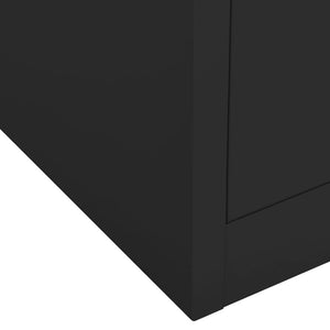 Büroschrank Anthrazit Stahl 90x40x102 cm