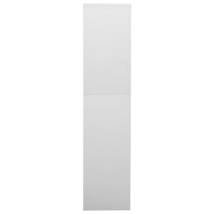 Büroschrank Hellgrau Stahl/Glas 90x180cm