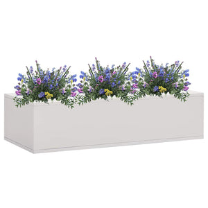 Büro-Blumenkasten Hellgrau Stahl 90x40x23 cm