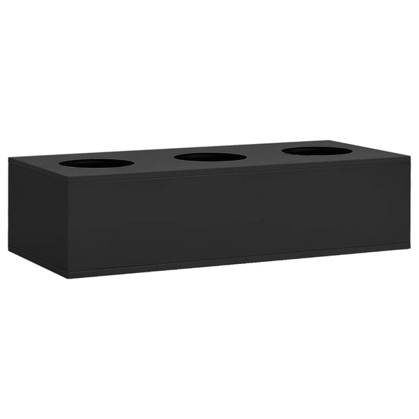 Anthrazit Büro-Blumenkasten 90 cm