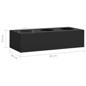 Anthrazit Büro-Blumenkasten 90 cm