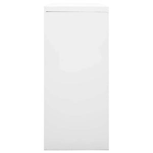 Grauer Stahlschrank mit Schiebetüren 90x40x90 cm