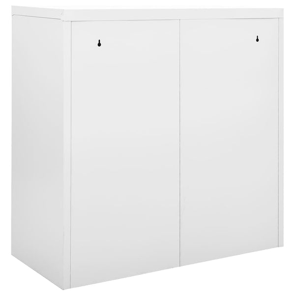 Grauer Stahlschrank mit Schiebetüren 90x40x90 cm