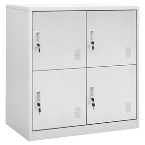 Stahl Schließfachschrank Hellgrau, 90cm