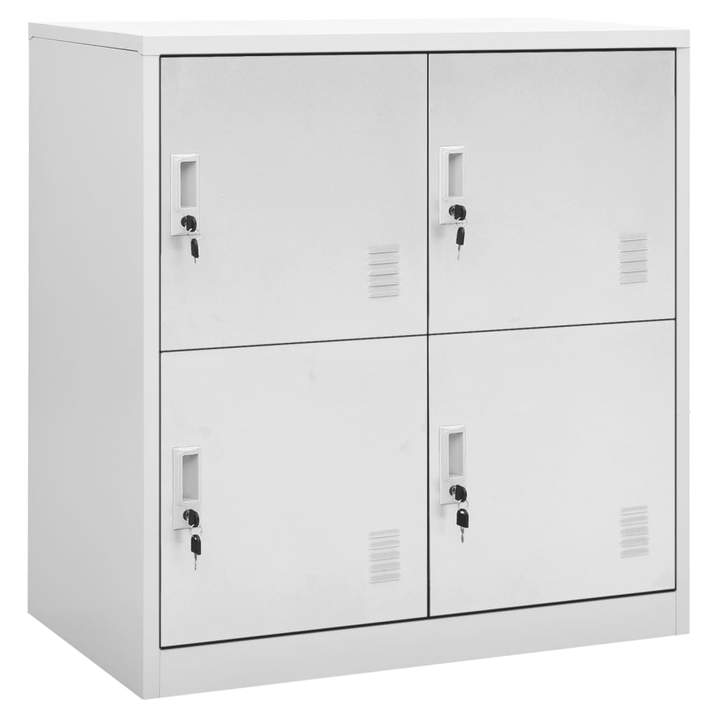 Stahl Schließfachschrank Hellgrau, 90cm
