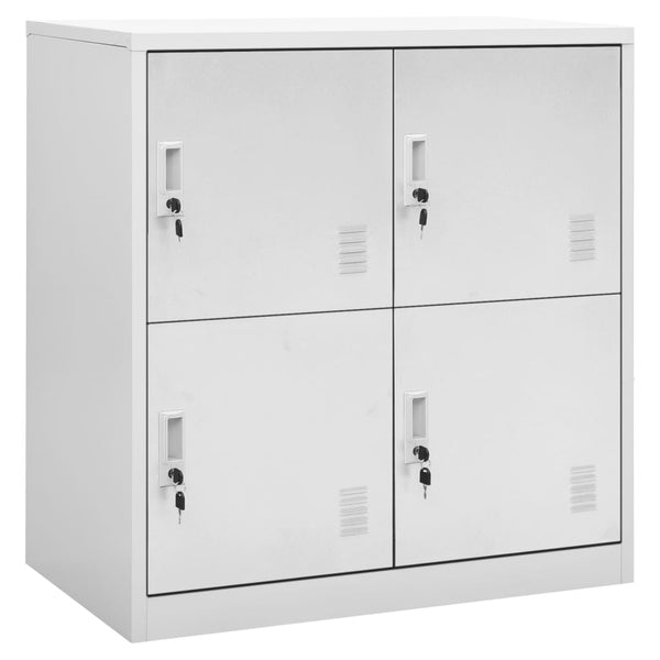 Stahl Schließfachschrank Hellgrau, 90cm