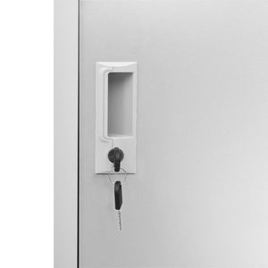 Stahl Schließfachschrank Hellgrau, 90cm