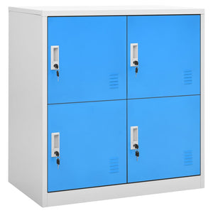 vidaXL Armoire de rangement gris clair et bleu 90x45x92,5 cm Acier