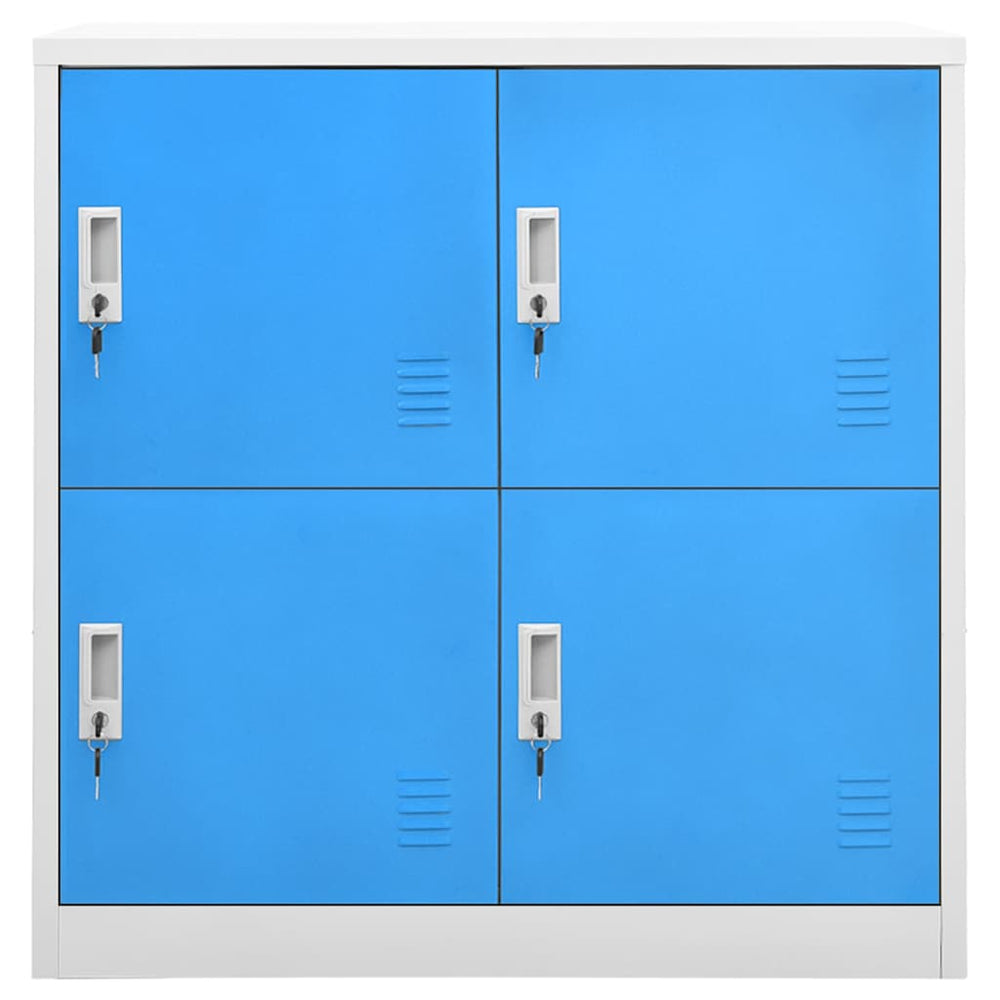 vidaXL Filing Cabinet Light Grey and Blue 90x45x92.5 cm Steel