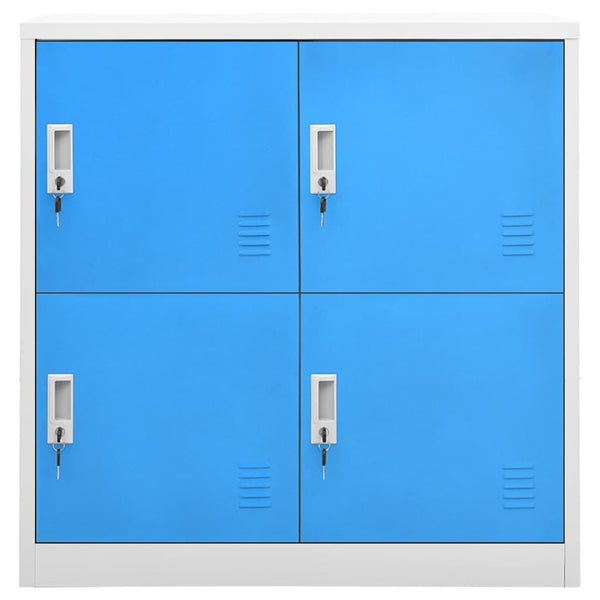 vidaXL Armoire de rangement gris clair et bleu 90x45x92,5 cm Acier