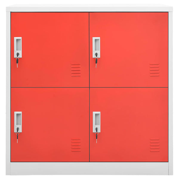 vidaXL Armoire de rangement Gris clair et rouge 90x45x92,5 cm Acier