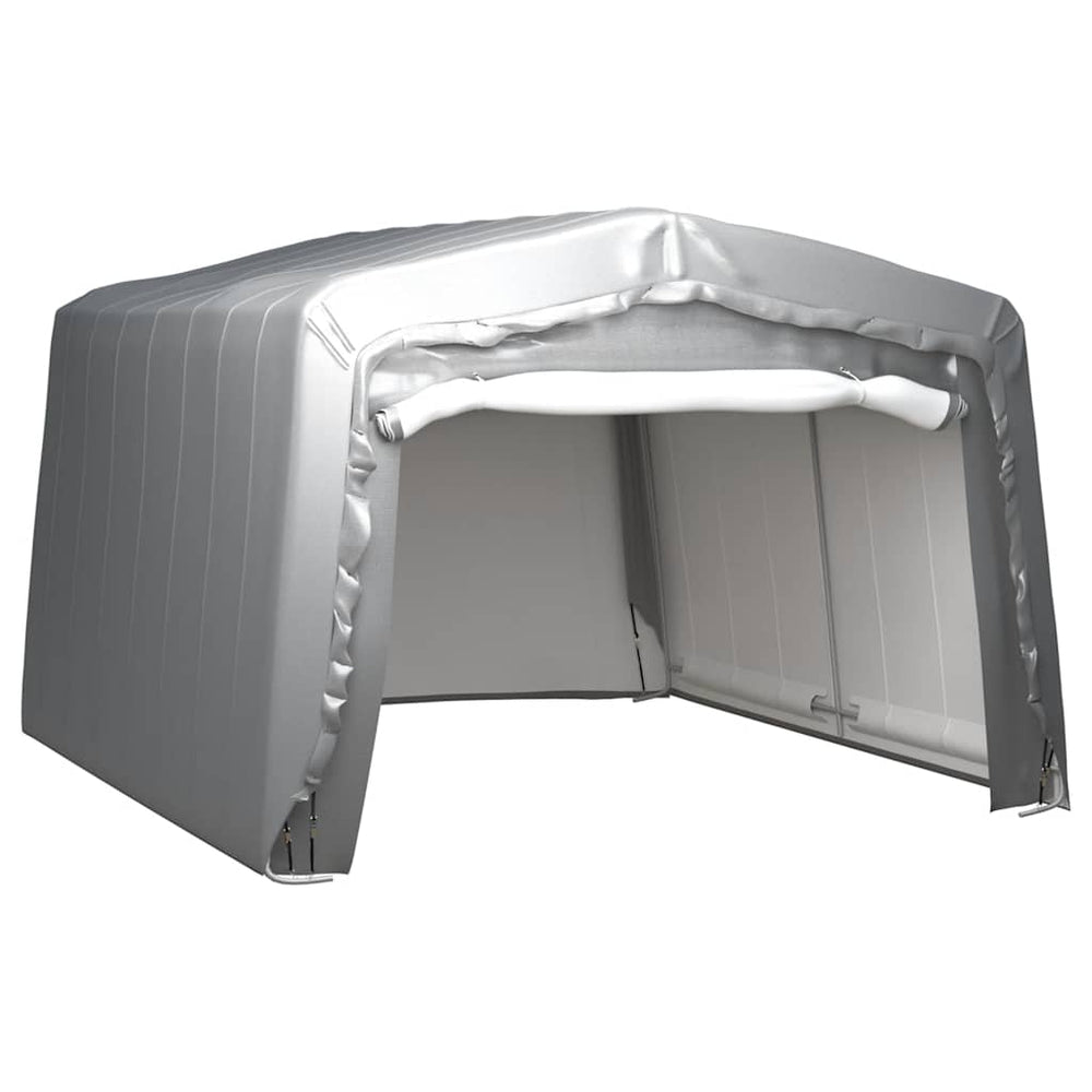 vidaXL Tente de stockage 370x370 cm Acier Gris