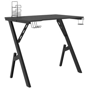 Gaming Schreibtisch Schwarz Y-Form 90x60 cm