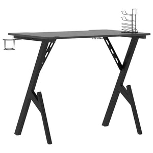 Gaming Schreibtisch Schwarz Y-Form 90x60 cm