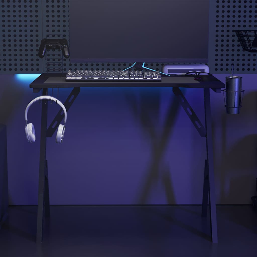 Gaming Schreibtisch Schwarz Y-Form 90x60 cm