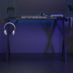 Gaming Schreibtisch Schwarz Rot 110 cm