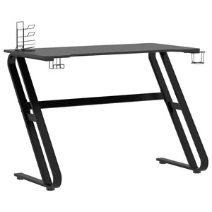 vidaXL Bureau de gaming avec cadre en Z noir 110x60x75 cm