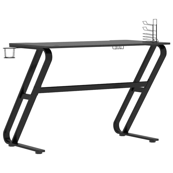 vidaXL Bureau de gaming avec cadre en Z noir 110x60x75 cm