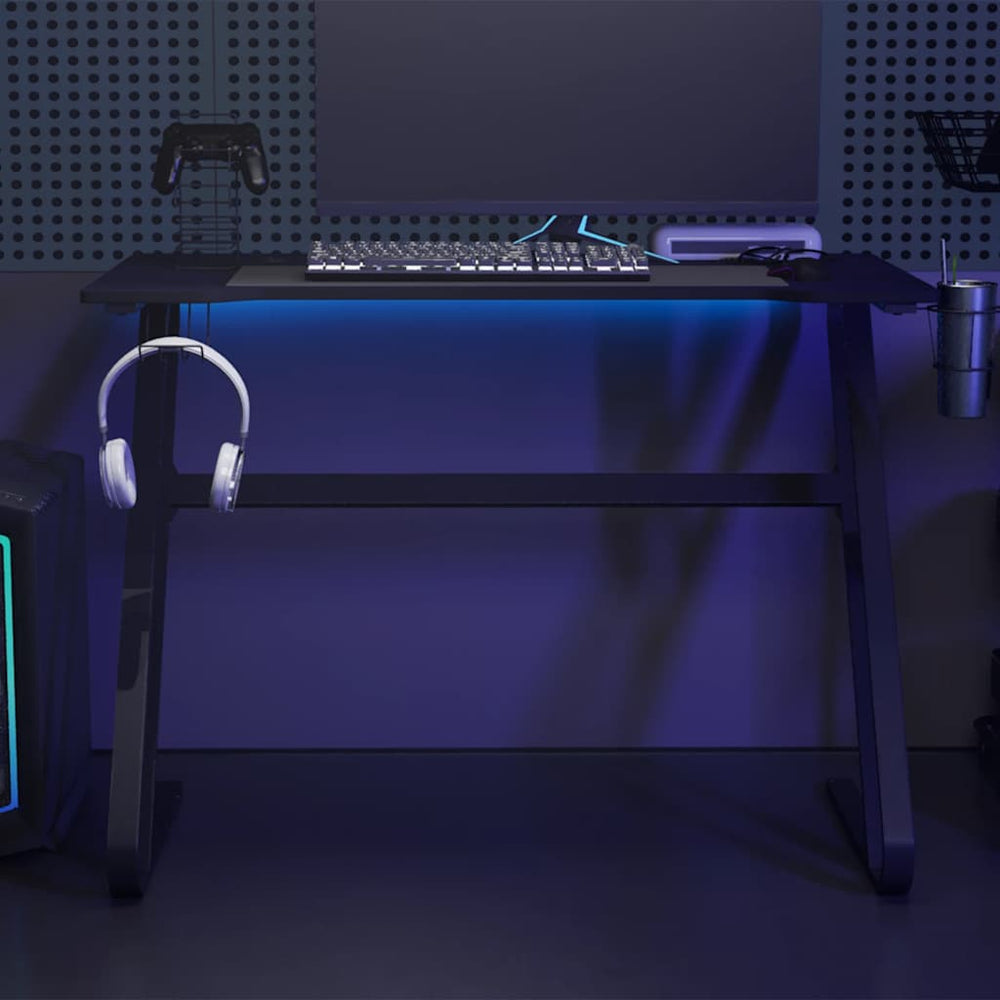 Gaming Schreibtisch Schwarz 110 cm