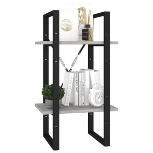 vidaXL Bookcase with 2 Compartments Concrete Grey 40x30x70 cm Engineered Wood