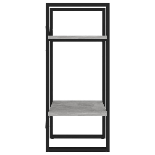 vidaXL Bookcase with 2 Compartments Concrete Grey 40x30x70 cm Engineered Wood