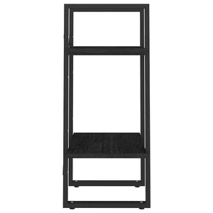 vidaXL Étagère à Livres 2 Niveaux Noir 40x30x70 cm Bois de Pin Massif