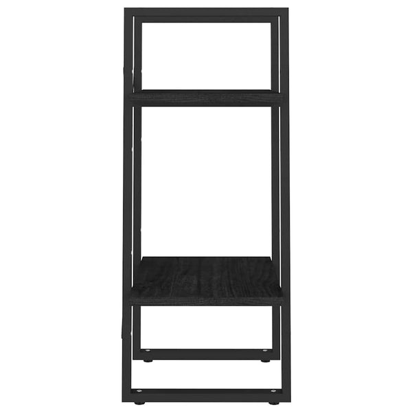 vidaXL Étagère à Livres 2 Niveaux Noir 40x30x70 cm Bois de Pin Massif