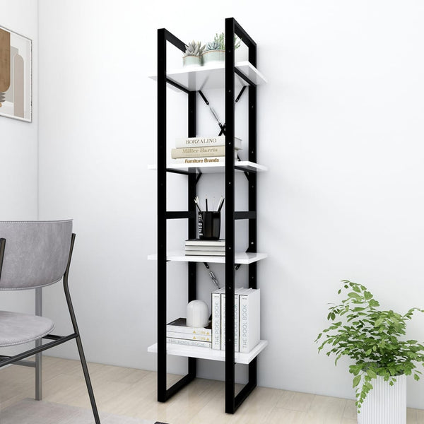 Weißes Bücherregal mit 4 Fächern