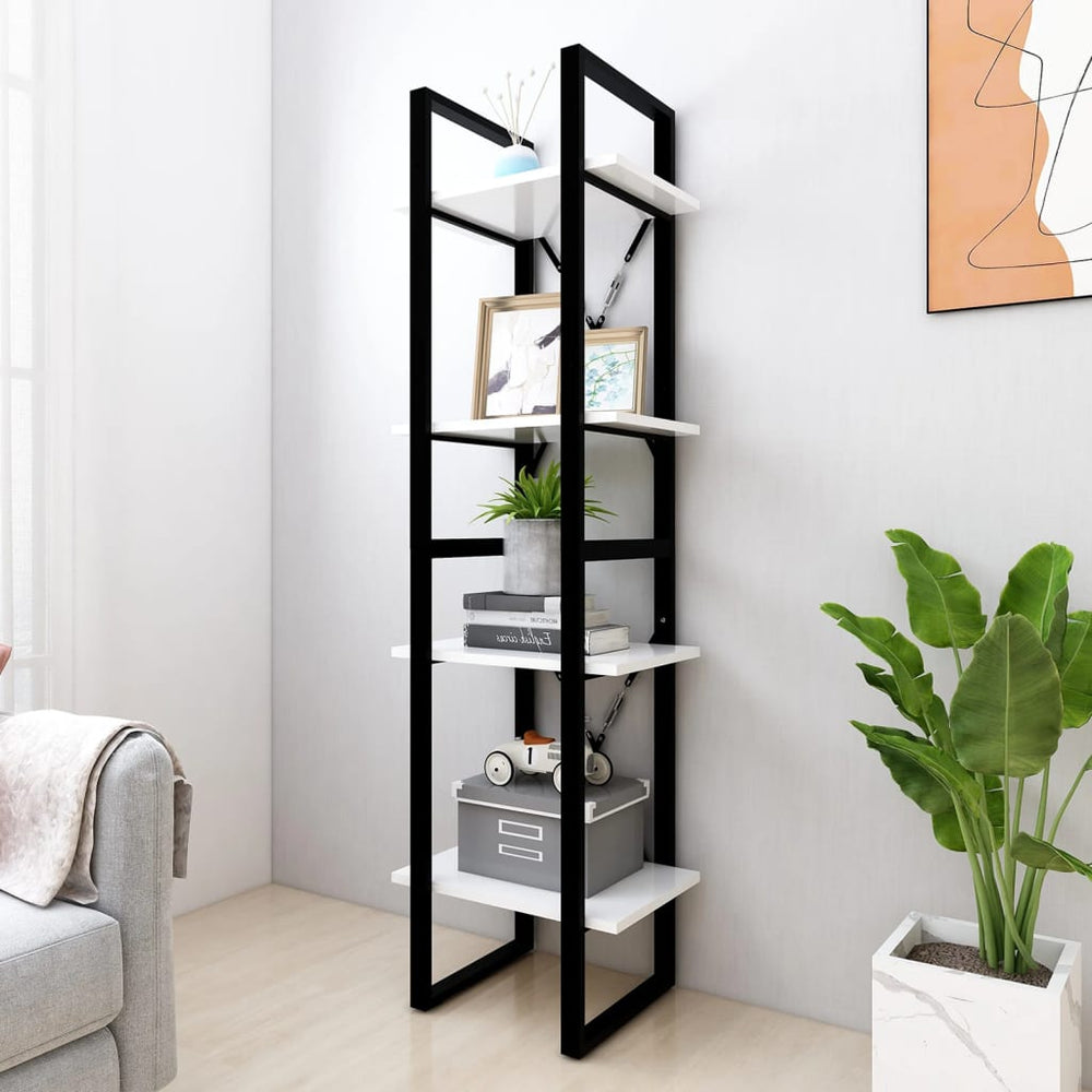 Weißes Bücherregal mit 4 Fächern