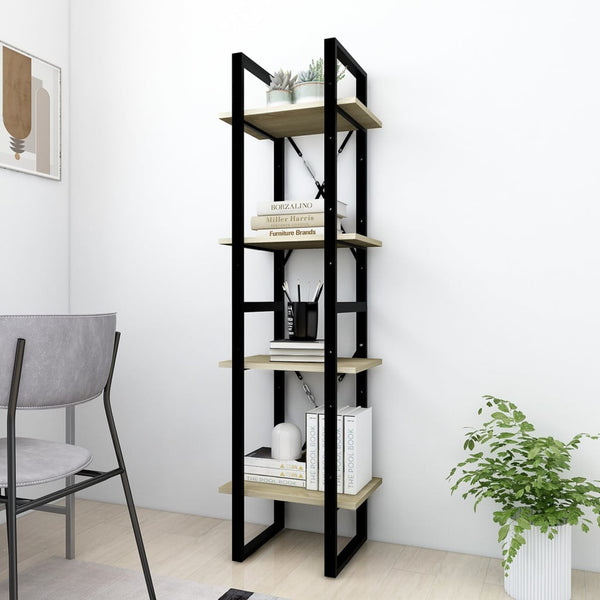 Bücherregal Sonoma-Eiche, 4 Fächer