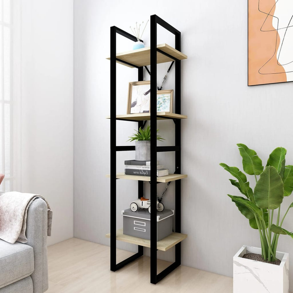 Bücherregal Sonoma-Eiche, 4 Fächer