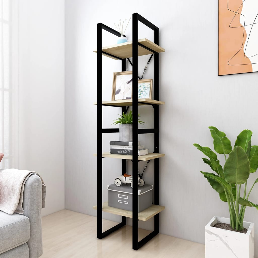 Bücherregal Sonoma-Eiche, 4 Fächer