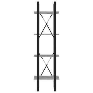vidaXL Bibliothèque 4 étagères gris béton 40x30x140 cm bois d'ingénierie
