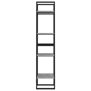 vidaXL Bibliothèque 4 étagères gris béton 40x30x140 cm bois d'ingénierie