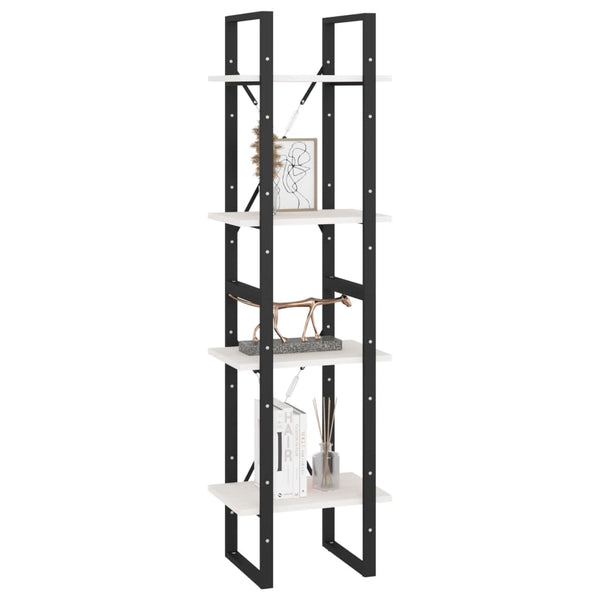 Weißes Bücherregal Kiefer Massivholz 40x140cm
