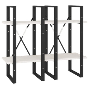 Weißes Bücherregal Kiefer Massivholz 40x140cm