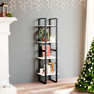 Weißes Bücherregal Kiefer Massivholz 40x140cm