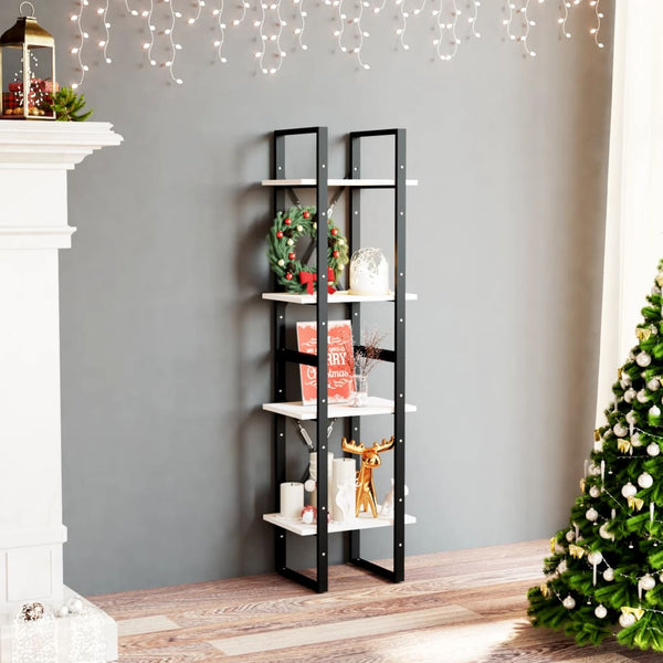 Weißes Bücherregal Kiefer Massivholz 40x140cm