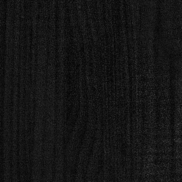 Schwarzes Bücherregal Kiefer Massivholz 40x30x140cm