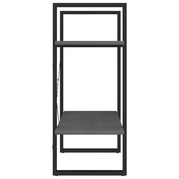 Graues Bücherregal Kiefer Massivholz 60x70cm